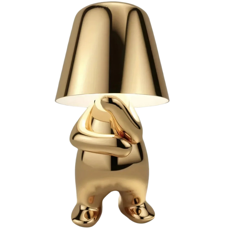 GoldenGrace™ Skulptur-Tischlampe Gold – Elegante LED Designlampe für Wohnzimmer & Büro
