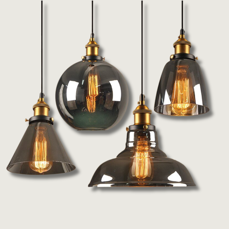 GlassHaven™ – Elegante Industrie-Pendelleuchte aus Glas im Loft-Design