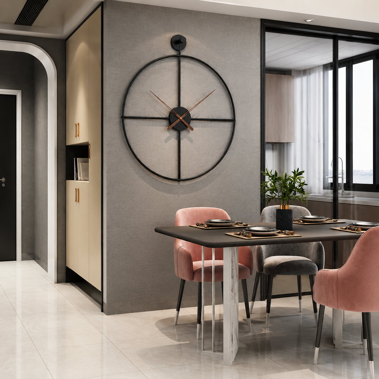 ChronoSphere™ – Große moderne Wanduhr im minimalistischen Design - Less Goods