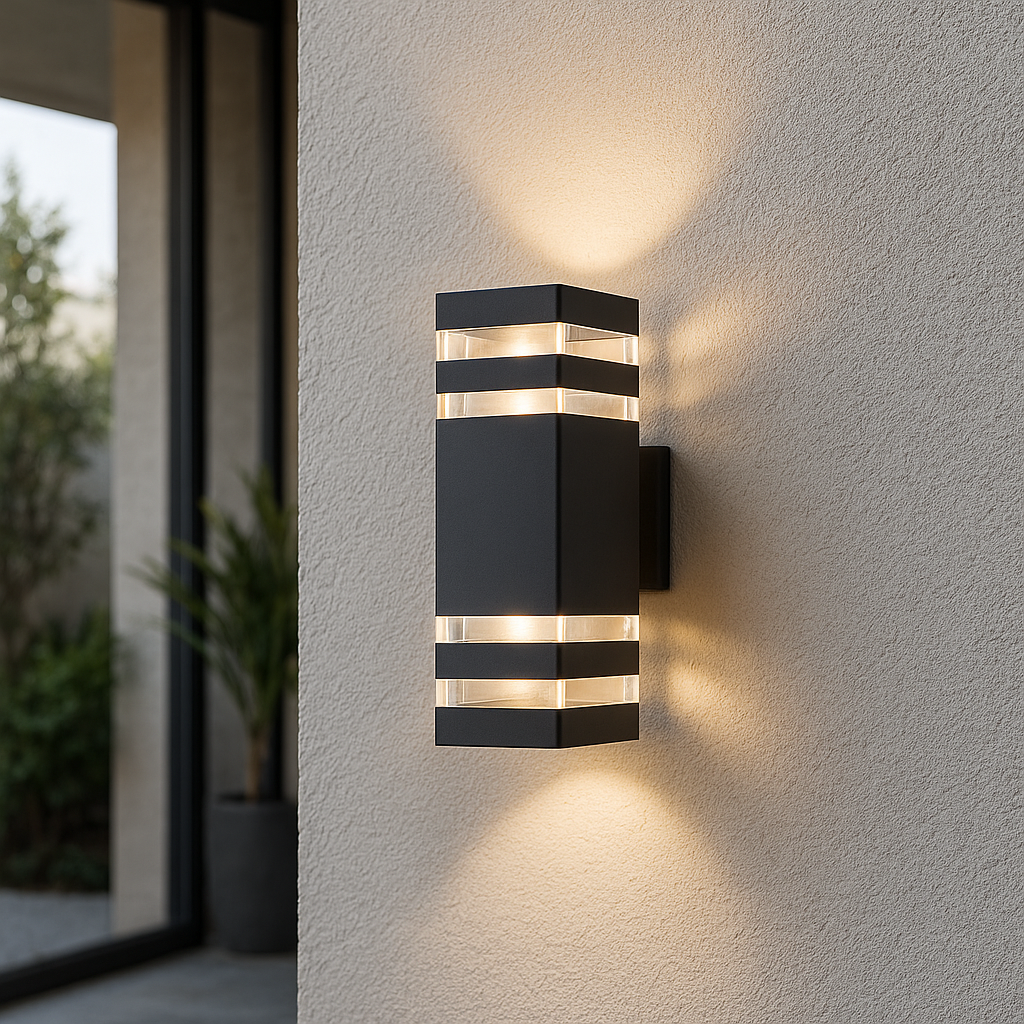 Illure™ Modern Minimalist 2-Way Outdoor Wall Lamp – Up & Down Außenwandleuchte aus Aluminium & Glas