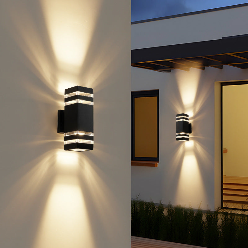 Illure™ Modern Minimalist 2-Way Outdoor Wall Lamp – Up & Down Außenwandleuchte aus Aluminium & Glas