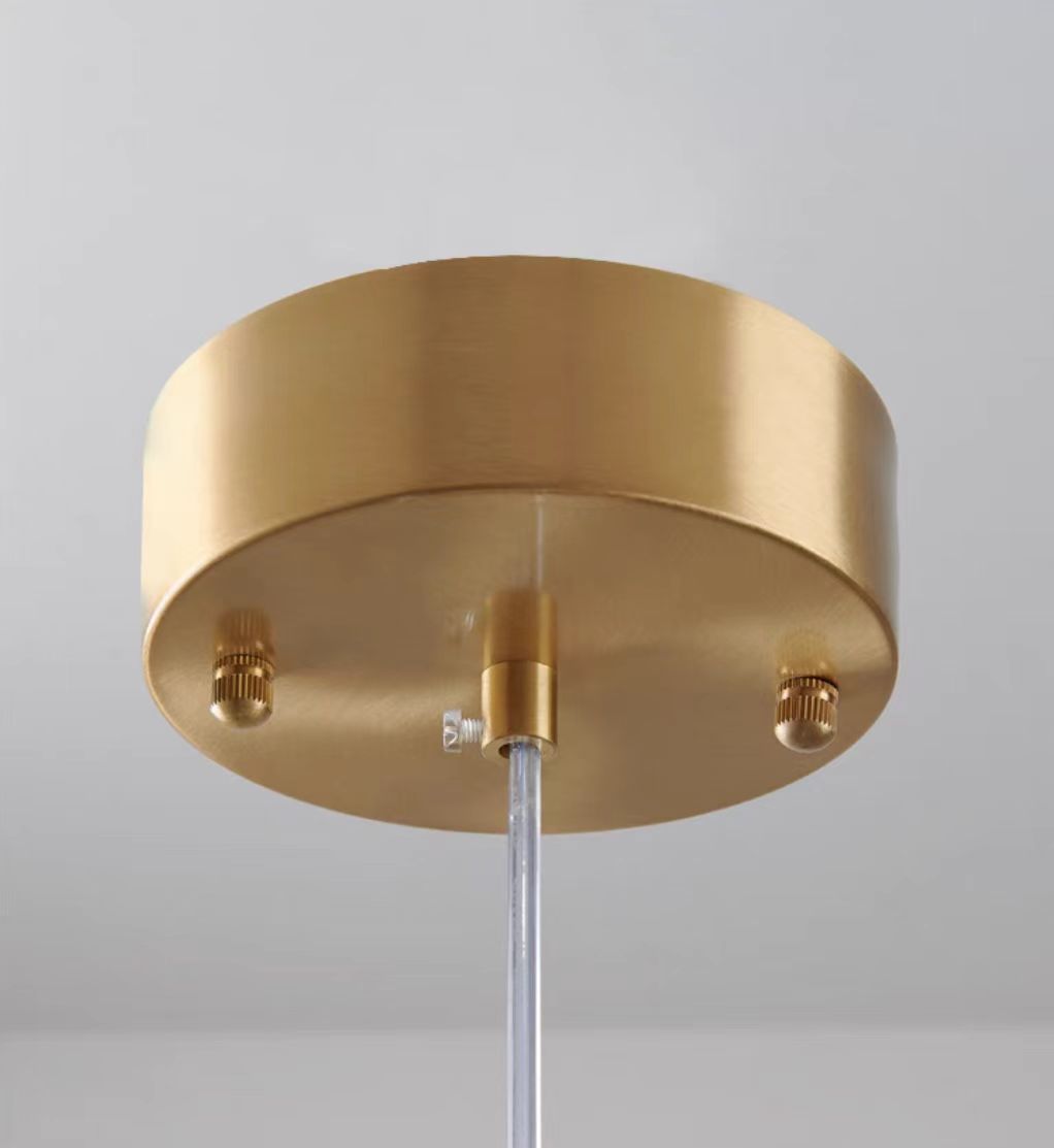 NebulaGlow™ Pendelleuchte – Elegante graue Glas-Hängelampe mit Messing für Esszimmer & Küche (LED)