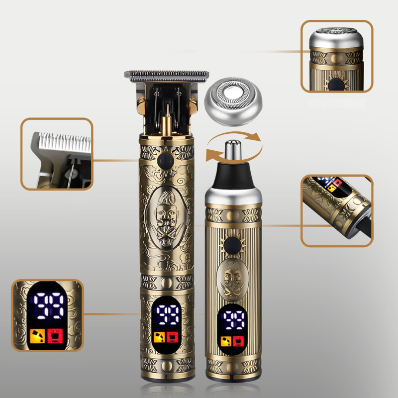 TrimMaster™ – 4-in-1 Professionelles Haarschneider-Set für Kopf, Bart & Körper