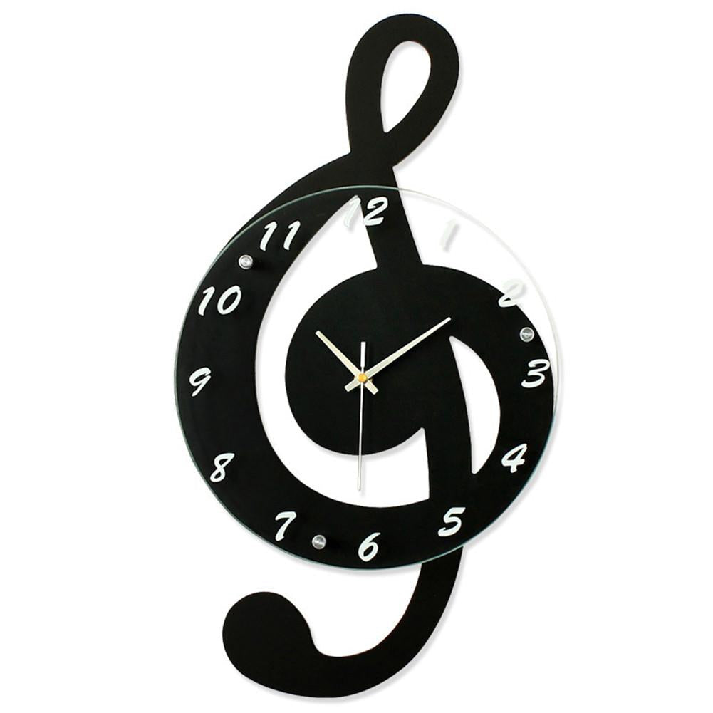 TuneClock™ – Musikalische G-Schlüssel Wanduhr aus Holz