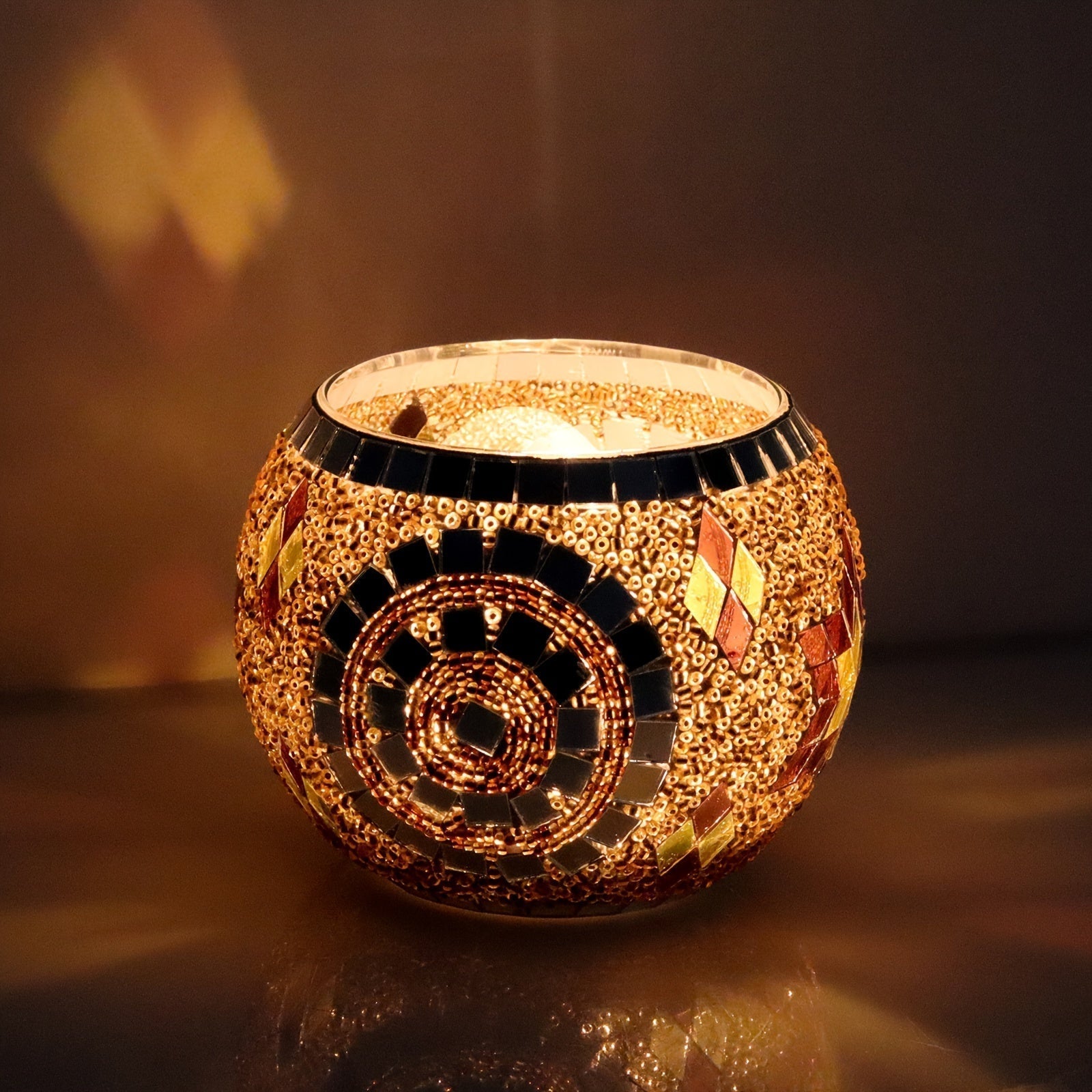 RadiantMosaic™ Teelichthalter Set – Handgefertigte Mosaik-Kerzenhalter aus Glas (3-teilig)