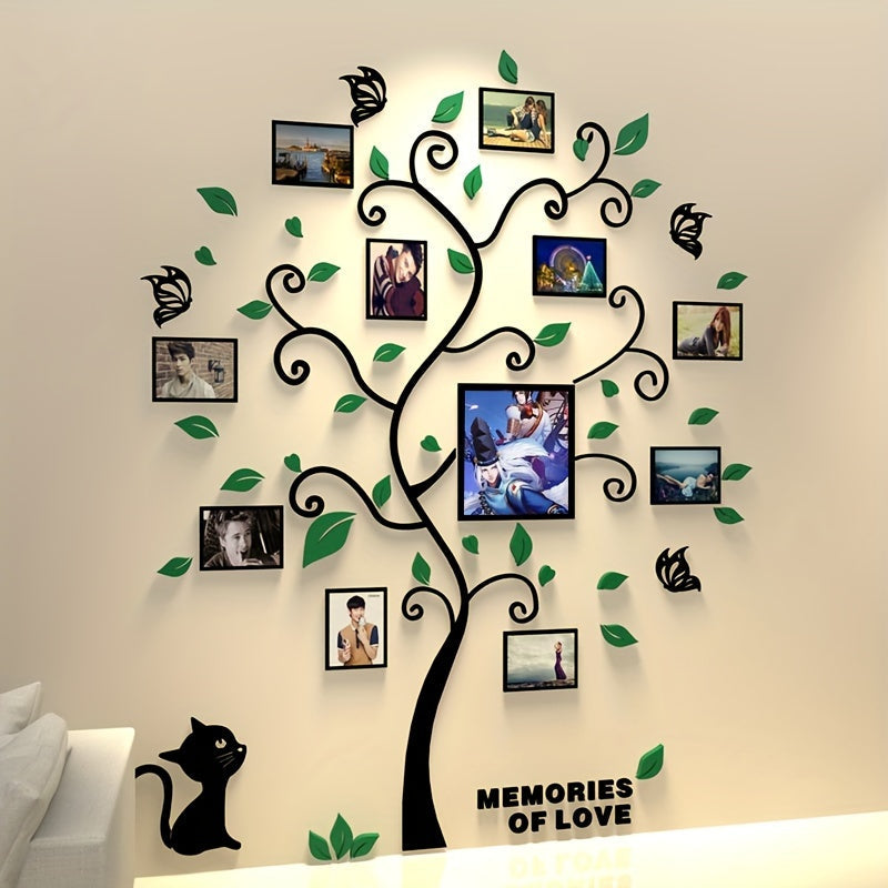 ClarityFrame™ 3D Fotobaum Wanddeko – Selbstklebender Acryl-Bilderrahmen für Erinnerungen