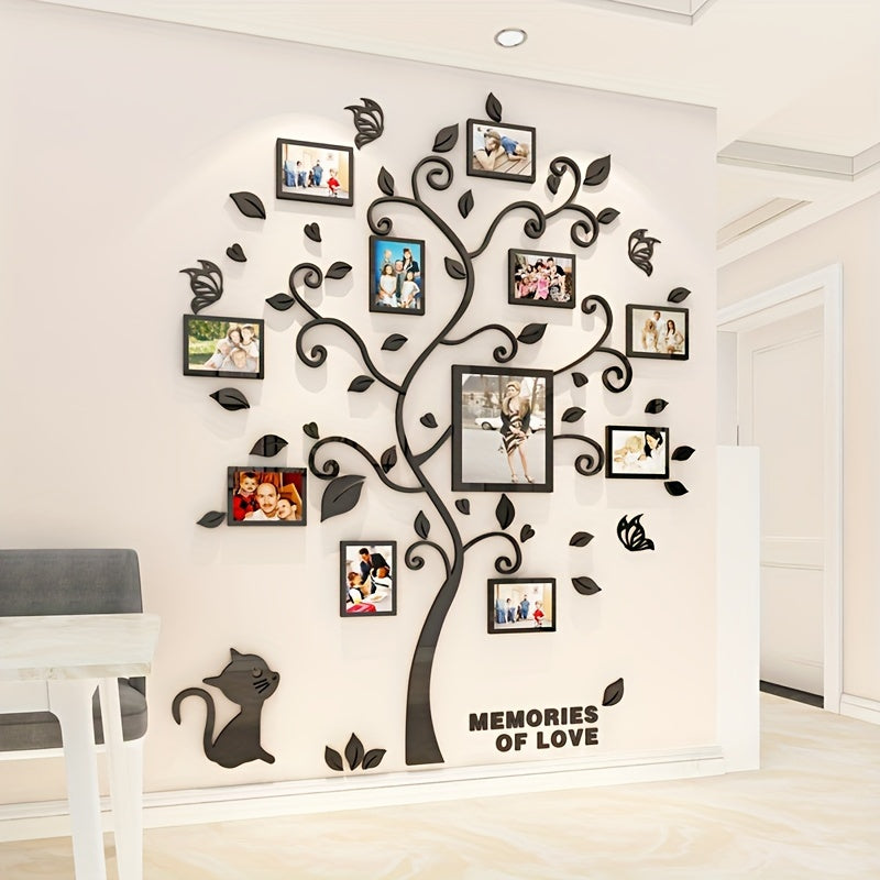 ClarityFrame™ 3D Fotobaum Wanddeko – Selbstklebender Acryl-Bilderrahmen für Erinnerungen