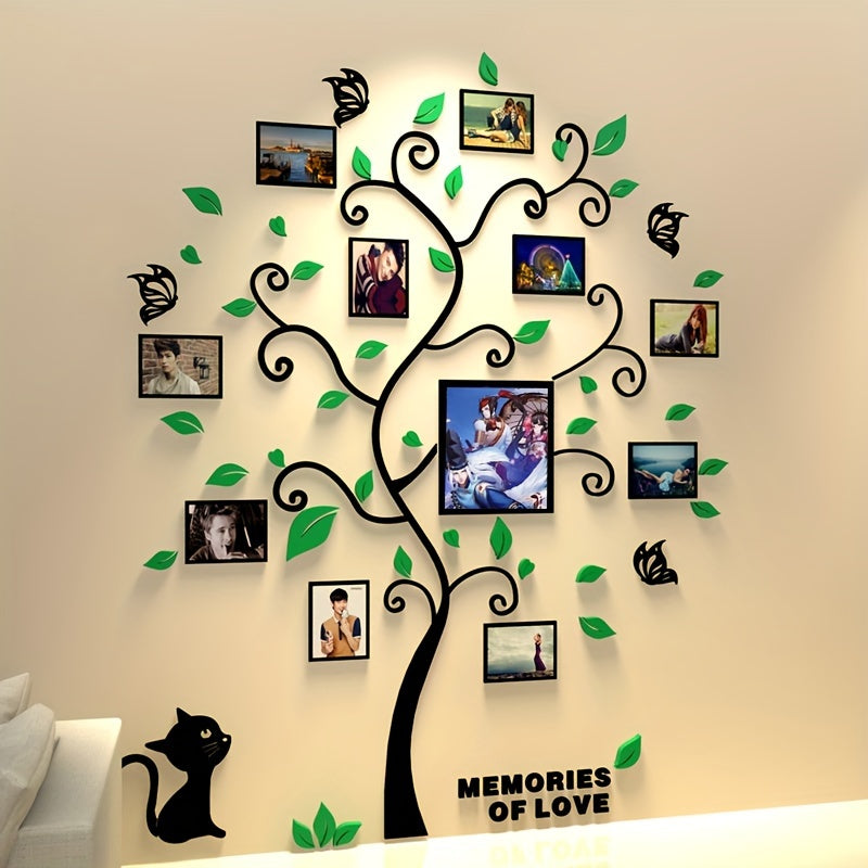 ClarityFrame™ 3D Fotobaum Wanddeko – Selbstklebender Acryl-Bilderrahmen für Erinnerungen