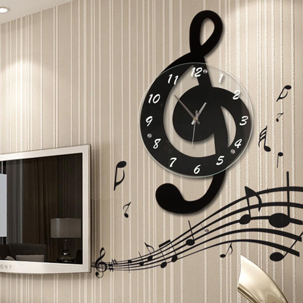 TuneClock™ – Musikalische G-Schlüssel Wanduhr aus Holz