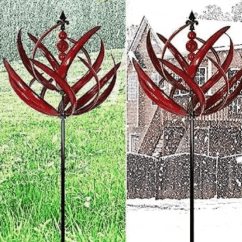 Harlow™ Wind-Driven Kinetic Art Sculpture – Eleganter Metall-Garten-Windspinner