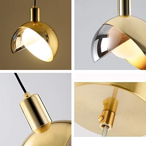 GoldenShine™ Pendelleuchte – Elegante Glas-Hängelampe mit goldenem Rahmen im skandinavischen Design (E27)