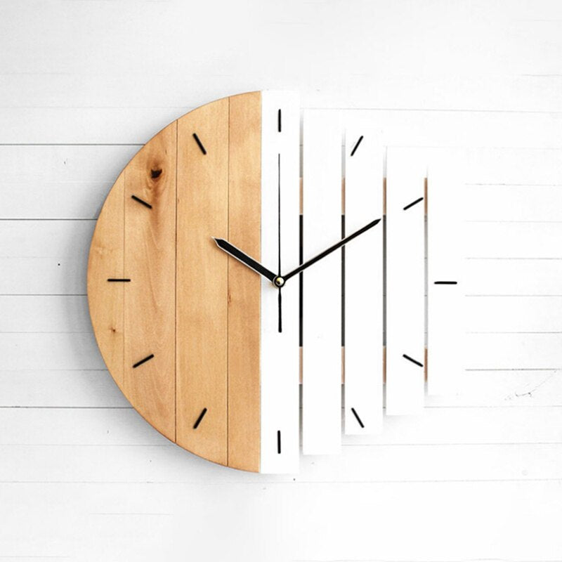 WoodAura™ – Natürliche Holz-Wanduhr mit leisem Uhrwerk für ruhige Wohnräume