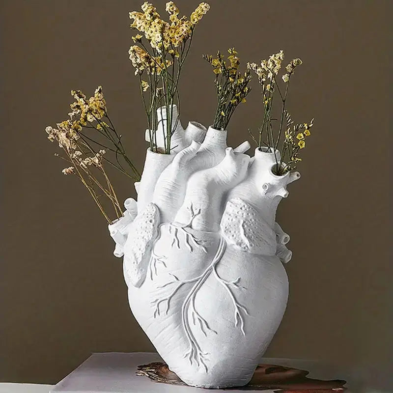 HeartGlow™ Keramik Herzvase – Herzform Deko Vase 16×12 cm, romantisch, moderne Keramik, Wohnzimmer & Schlafzimmer