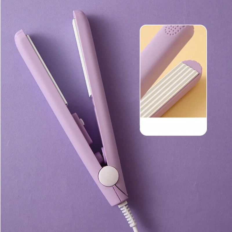 CurlFlex™ – Mini Haarglätter & Crimper mit Keramik-Turmalinplatten für Reisen & Alltag