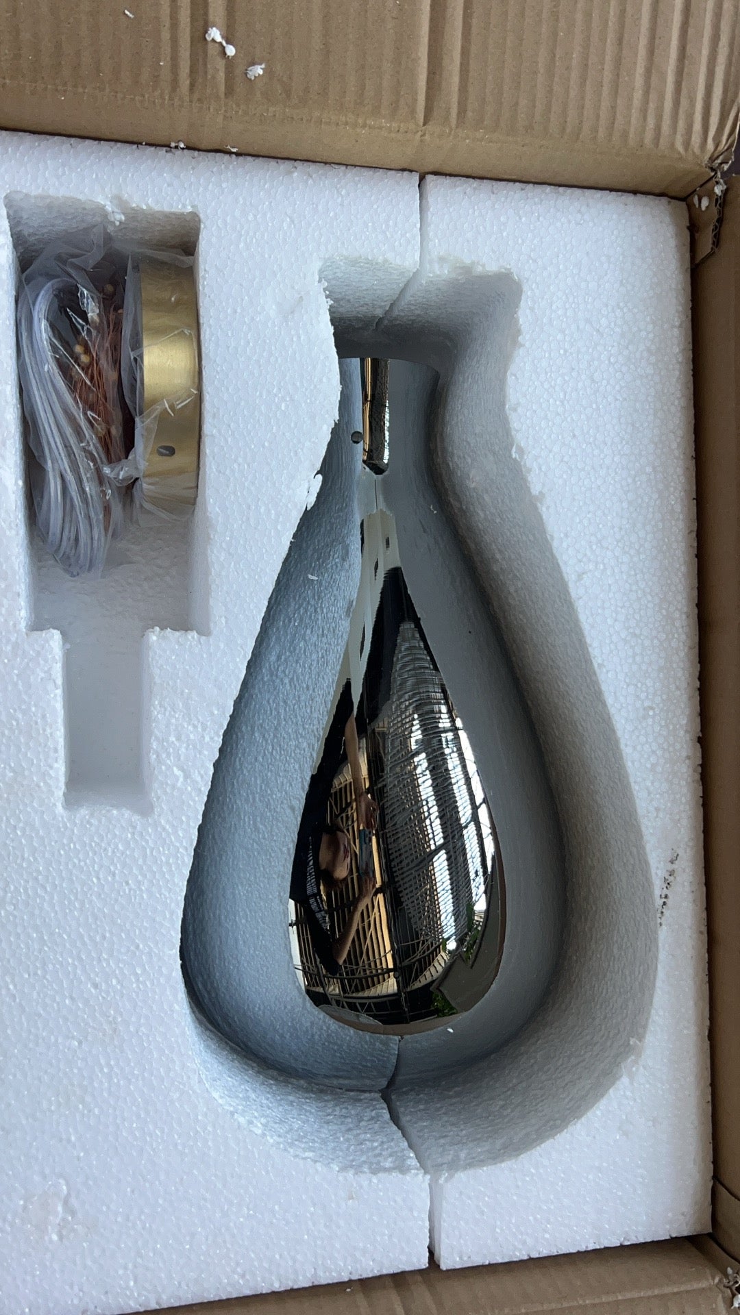 NebulaGlow™ Pendelleuchte – Elegante graue Glas-Hängelampe mit Messing für Esszimmer & Küche (LED)