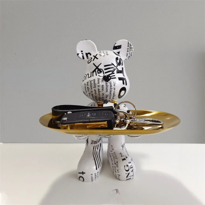 BearServe™ – Stilvolle Bären-Skulptur mit Ablage | Dekorative Aufbewahrung & Servierschale
