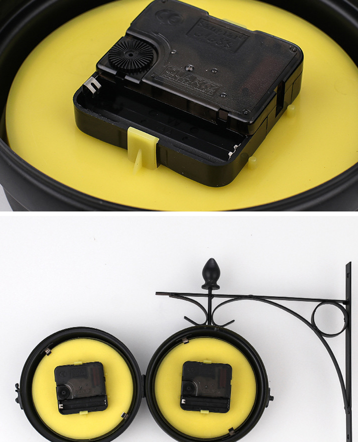 TwinView™ – Doppelseitige Wanduhr im europäischen Vintage-Design