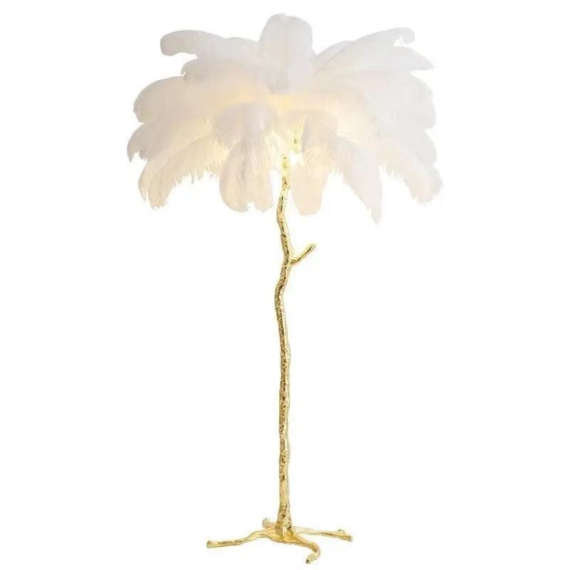 LuxeOstral™ Nordic Ostrich Feather Floor Light – Luxus Stehlampe mit Straußenfedern & LED-Licht