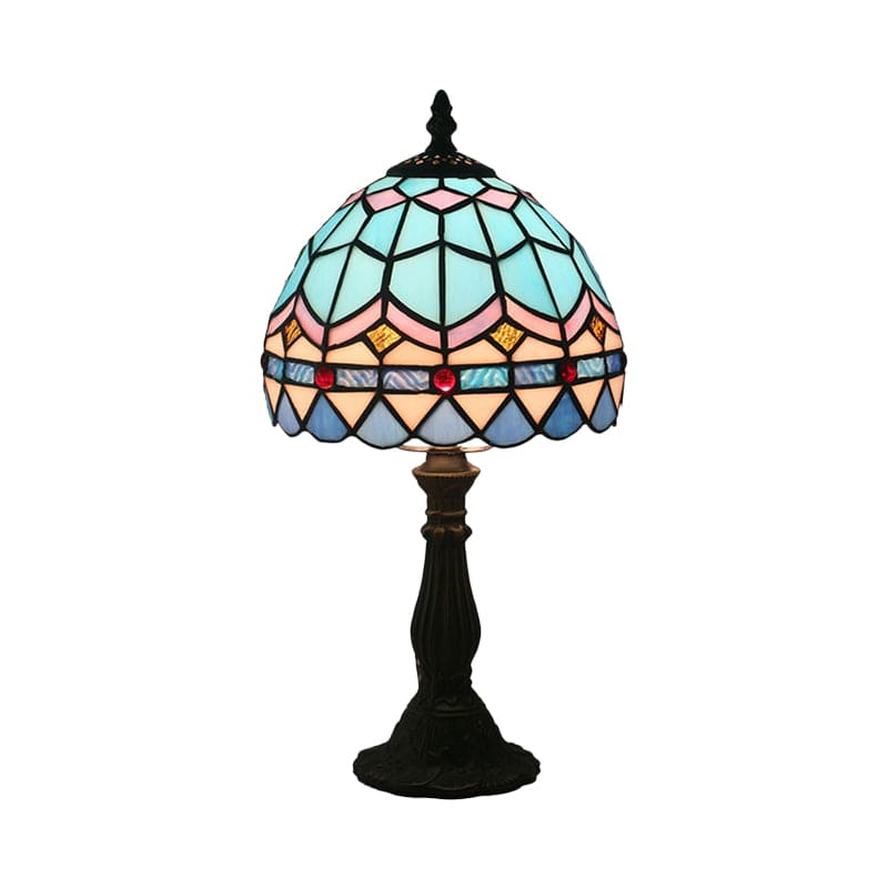 RadiantTints™ Tischlampe – Tiffany-Design Lampe aus farbigem Glas im klassischen Vintage-Stil