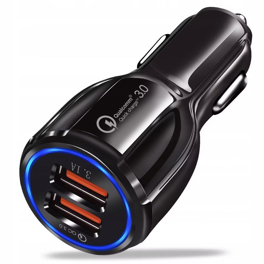 KFZ Doppel USB Auto Ladegerät Schnellladeadapter Car Quick Charger 12V / 24V