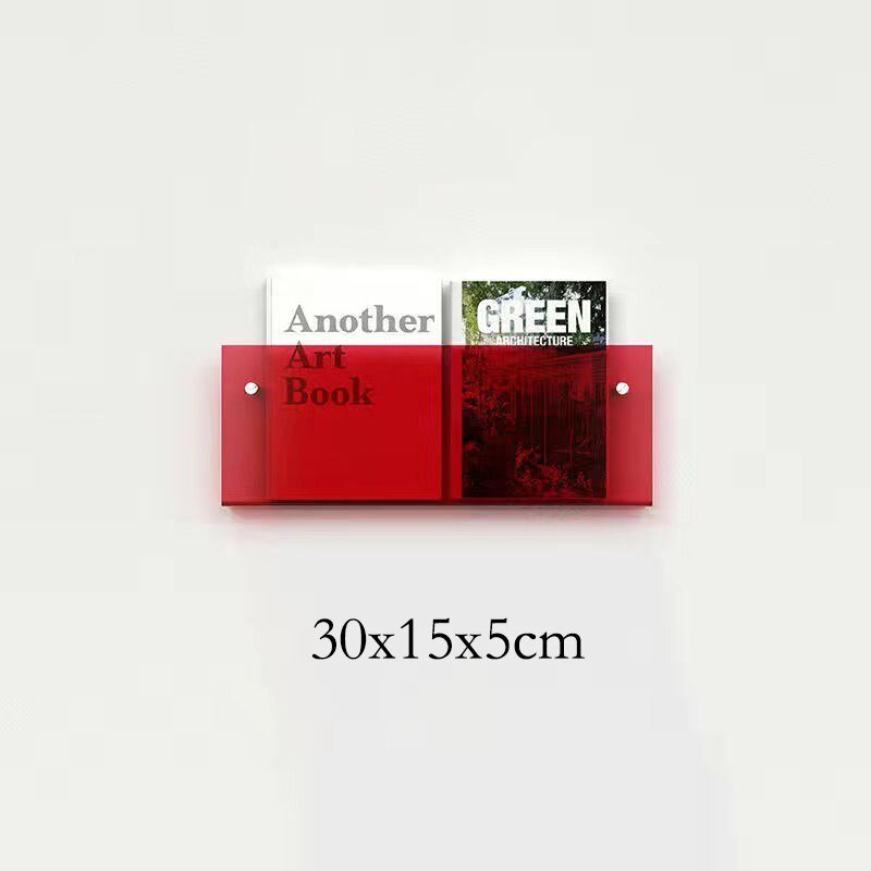 AcrylAura™ – Wandmontierter Magazinhalter aus Acryl | Modern & platzsparend