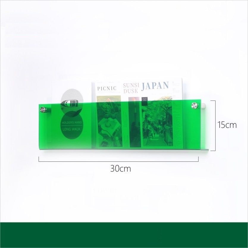 AcrylAura™ – Wandmontierter Magazinhalter aus Acryl | Modern & platzsparend