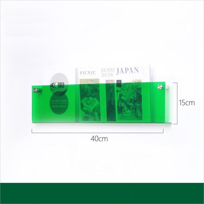 AcrylAura™ – Wandmontierter Magazinhalter aus Acryl | Modern & platzsparend