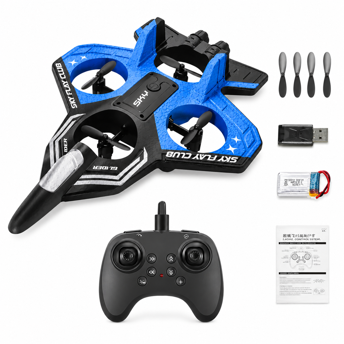 AeroGlide™ RC Flugzeug – Leichtes EPP Foam Flugzeug mit LED-Lichtern & Gyro-Stabilisierung