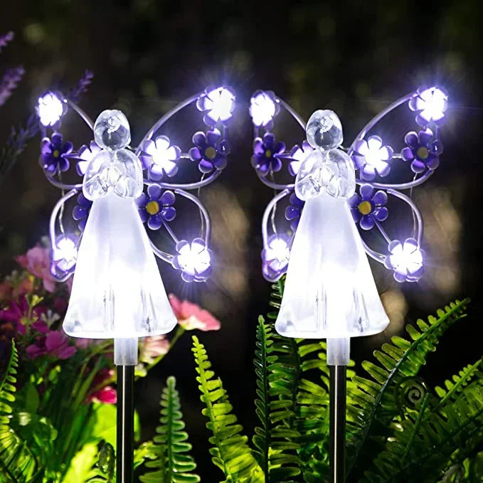 RadiantAngel™ – Solar-LED-Engel Lampe | Beruhigendes Licht für Garten & Terrasse