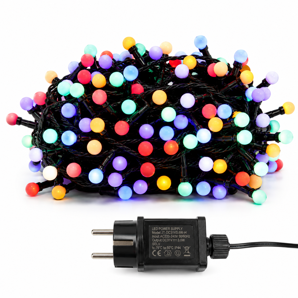 AquaGlow™ LED Lichterkette – Wasserdichte Outdoor-Lichterkette mit Farb-LEDs für Garten, Terrasse & Pool - Less Goods