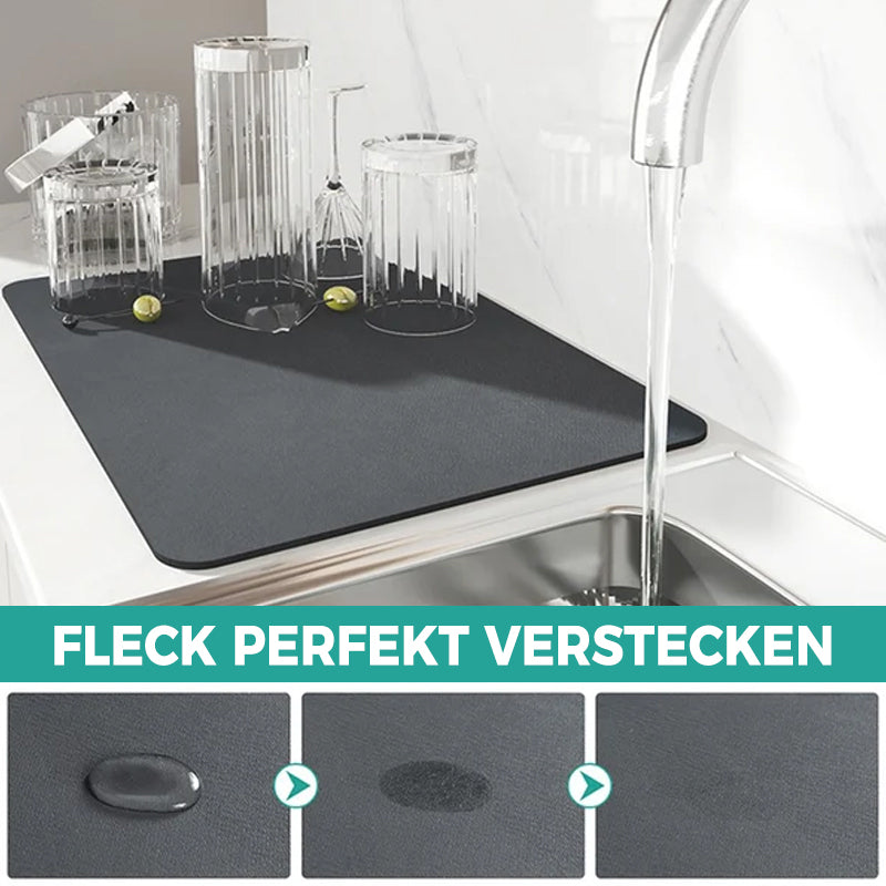 AquaGuard™ – Saugfähige rutschfeste Küchen-Abtropfmatte für trockene Arbeitsflächen