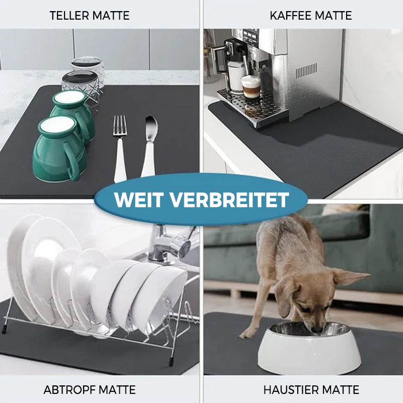 AquaGuard™ – Saugfähige rutschfeste Küchen-Abtropfmatte für trockene Arbeitsflächen