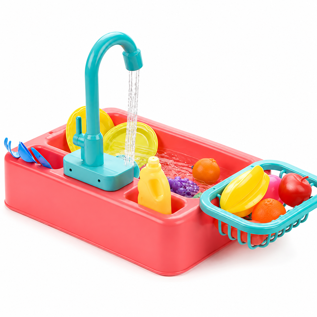AquaSink™ – Lern-Spülbecken für Kinder mit fließendem Wasser | Interaktives Küchen-Spielset