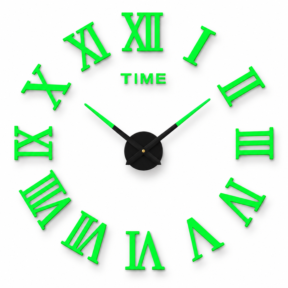 ArtisticTick™ Moderne Statement-Wanduhr – 40 cm, Kreatives Design, Schwarz Matt, Quarzwerk - Less Goods