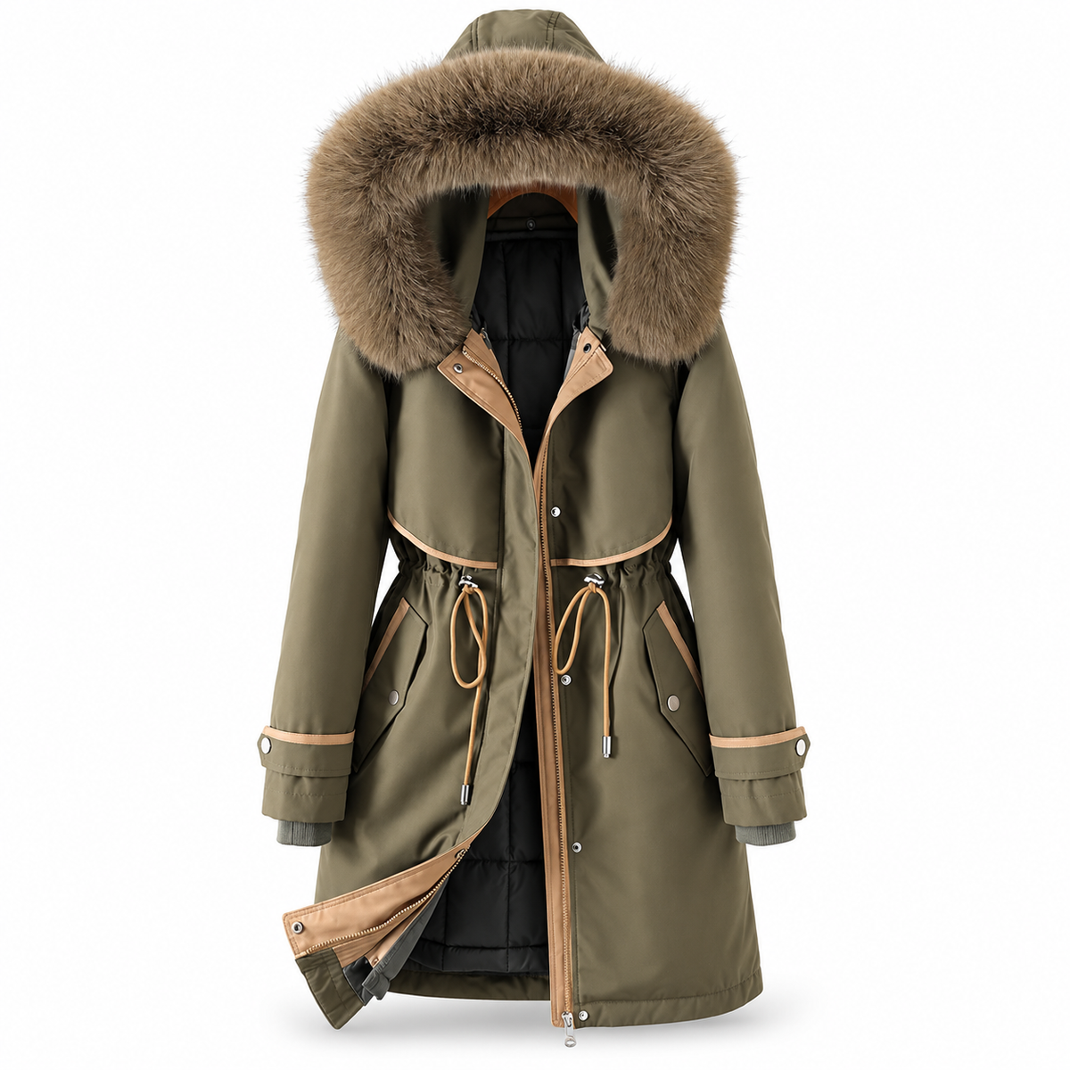 Ashley™ Damen Steppjacke mit Kapuze – Warme Winterjacke | Wasserabweisend & alltagstauglich