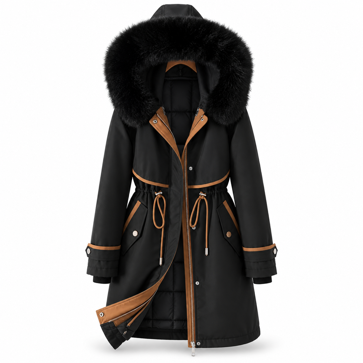 Ashley™ Damen Steppjacke mit Kapuze – Warme Winterjacke | Wasserabweisend & alltagstauglich
