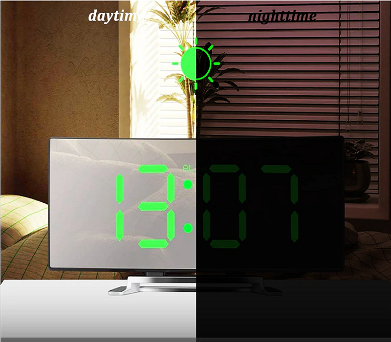 Aurelio™ – Digitaler LED-Wecker mit großem Display & elegantem Curved-Design