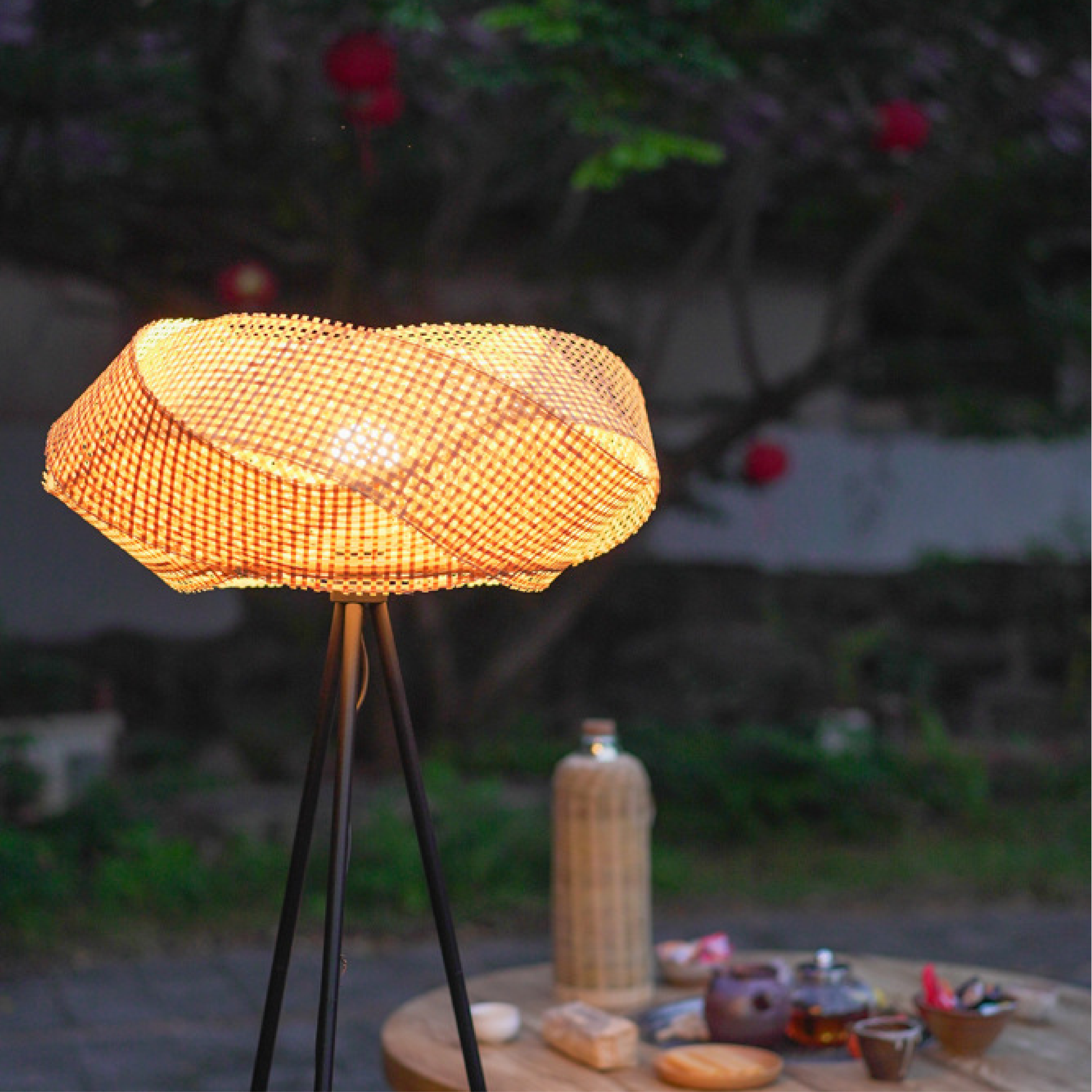 Vintra™ Artistic Bamboo Floor Lamp – Natürliche Bambus-Stehlampe im modernen Design