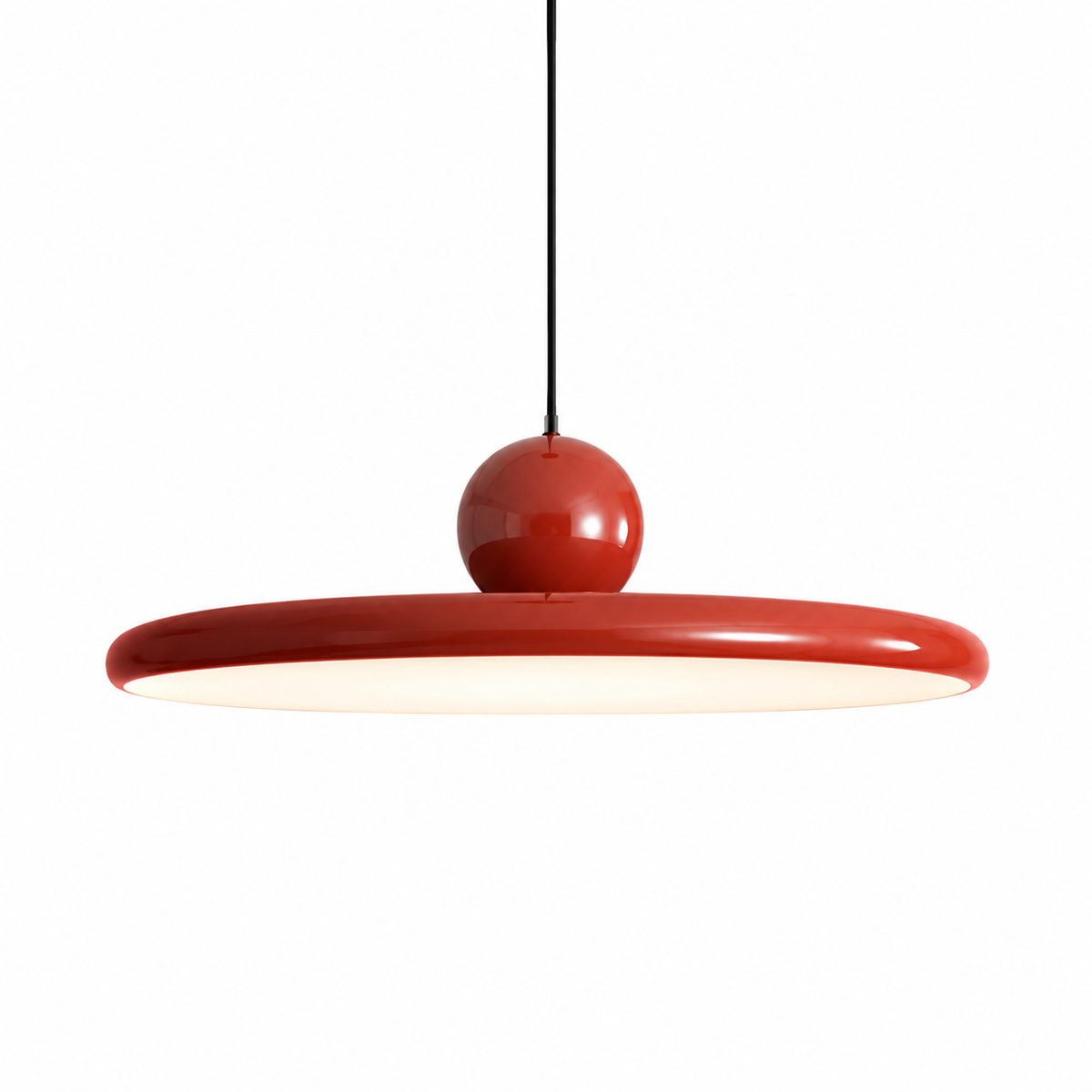 BauhausLume™ LED-Pendelleuchte – Elegante Bauhaus Glaslampe in Creme, Ø30/40 cm - Less Goods