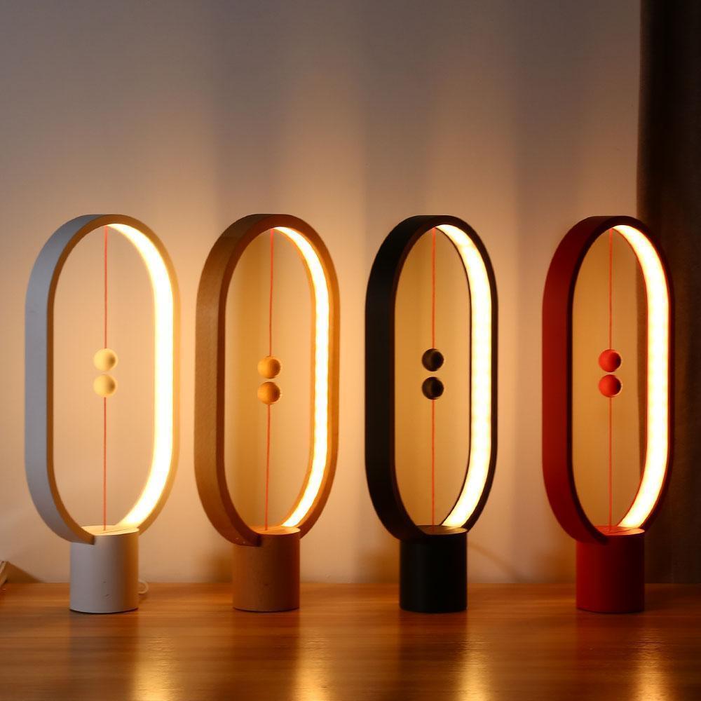 BeechGlow™ Tischlampe – Minimalistische LED-Holzlampe mit magnetischem Schalter
