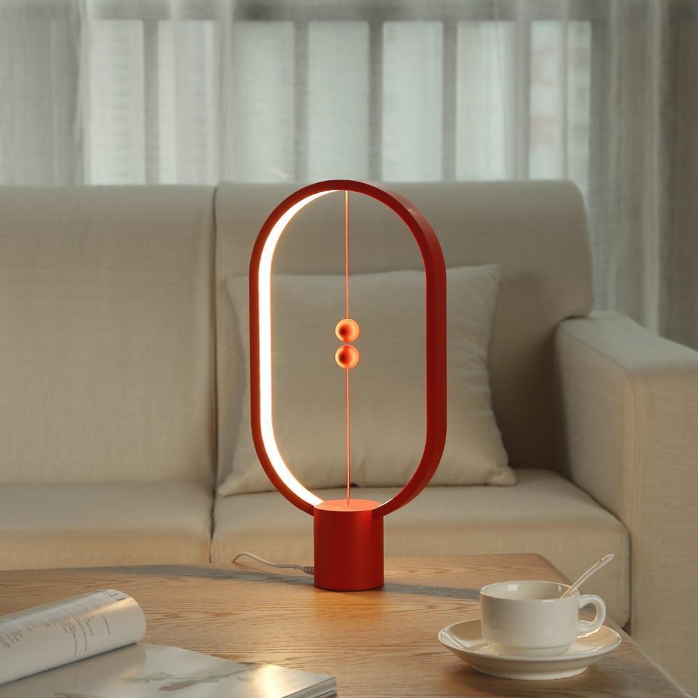BeechGlow™ Tischlampe – Minimalistische LED-Holzlampe mit magnetischem Schalter