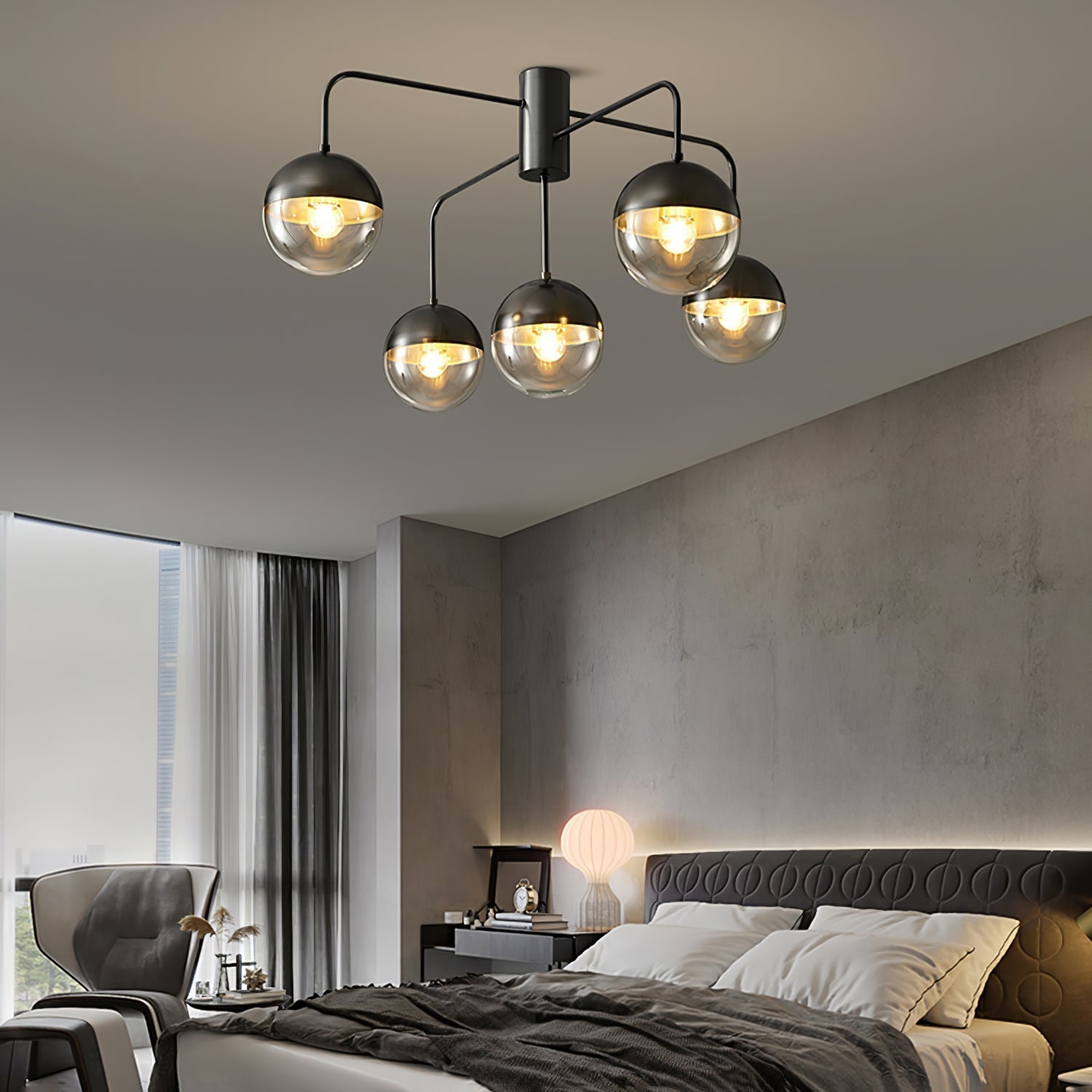 OpulentBrass™ Deckenleuchte – Designer Kronleuchter aus Glas & Metall im Industrial-Look