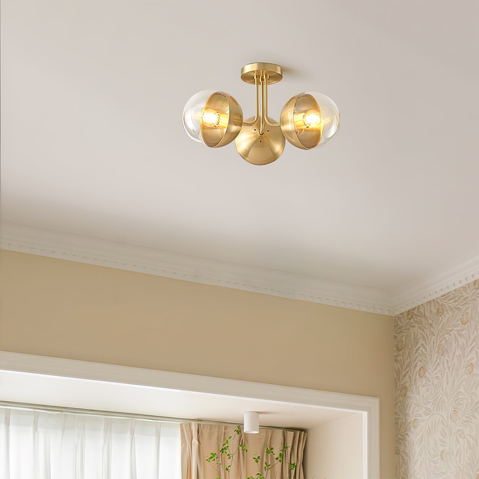 OpulentBrass™ Deckenleuchte – Designer Kronleuchter aus Glas & Metall im Industrial-Look