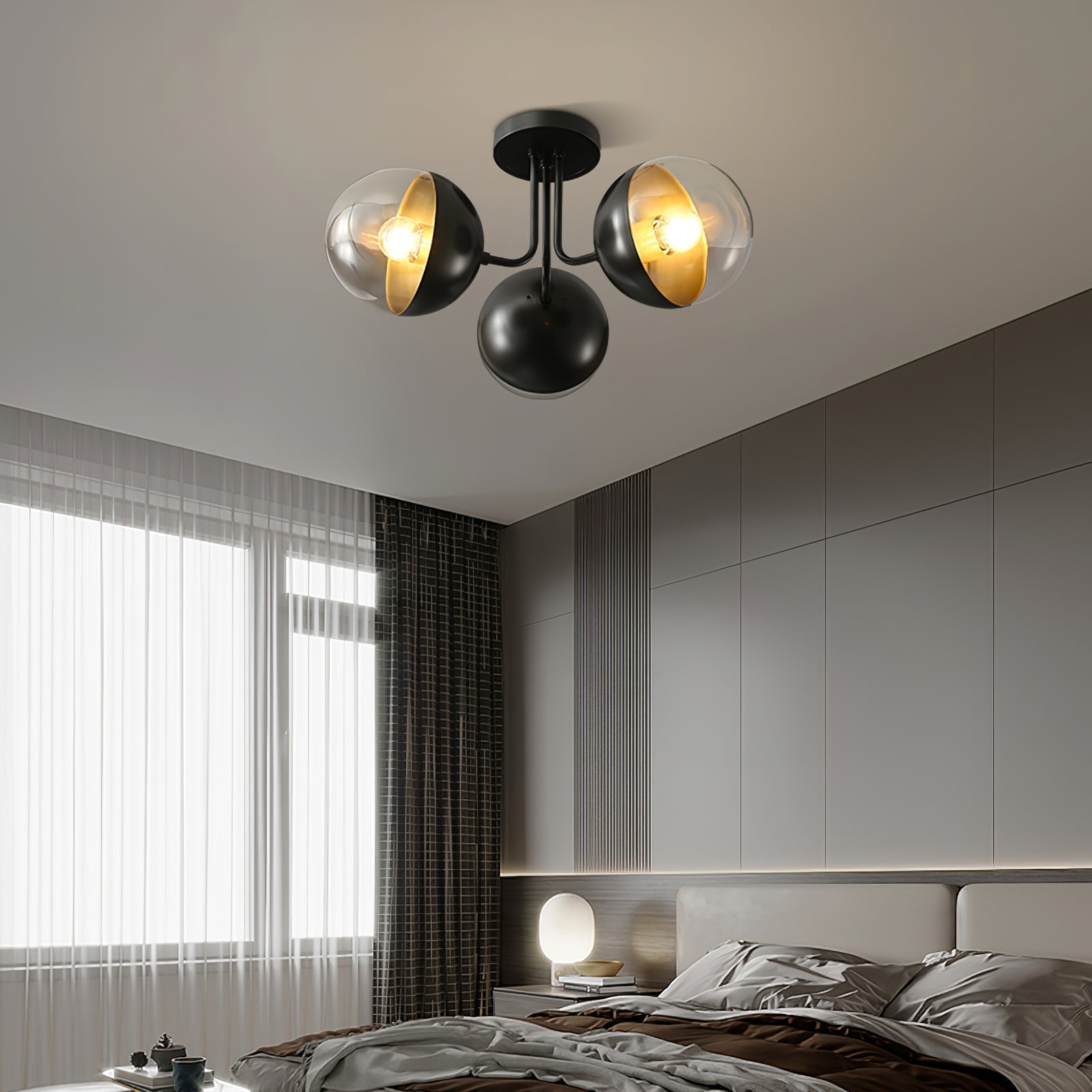 OpulentBrass™ Deckenleuchte – Designer Kronleuchter aus Glas & Metall im Industrial-Look