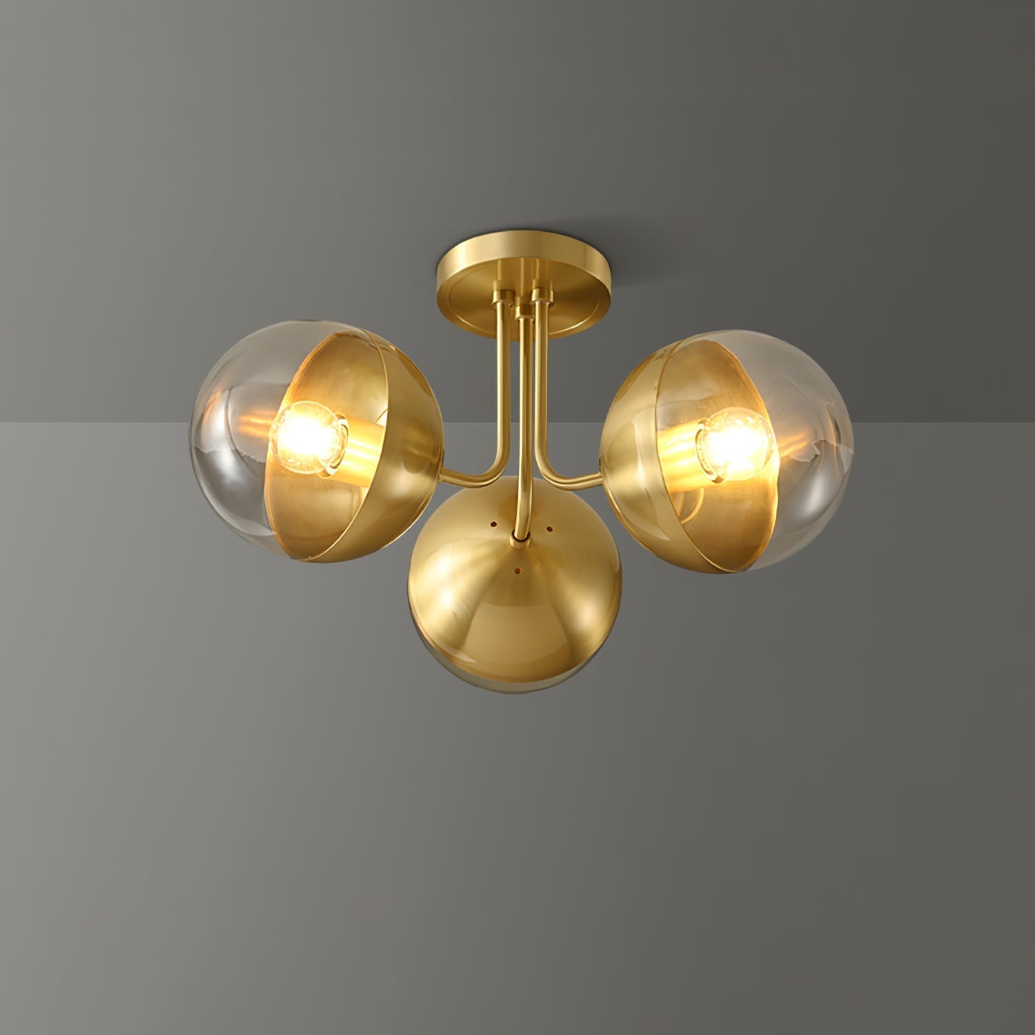 OpulentBrass™ Deckenleuchte – Designer Kronleuchter aus Glas & Metall im Industrial-Look