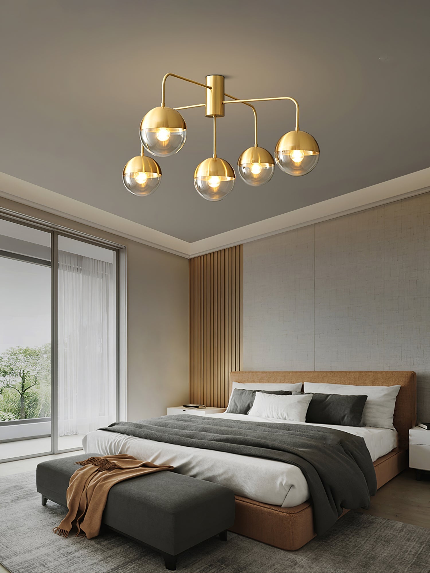 OpulentBrass™ Deckenleuchte – Designer Kronleuchter aus Glas & Metall im Industrial-Look