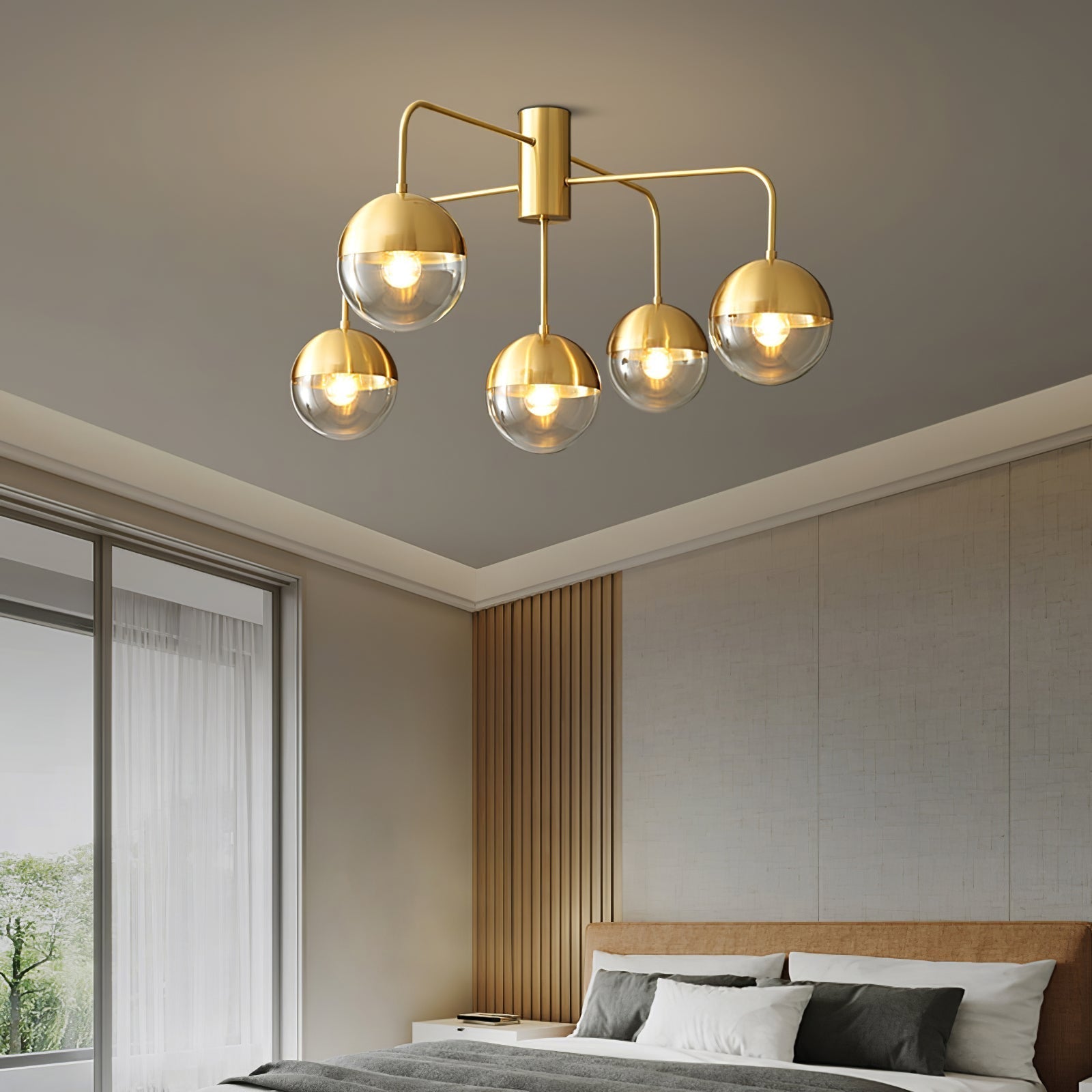 OpulentBrass™ Deckenleuchte – Designer Kronleuchter aus Glas & Metall im Industrial-Look
