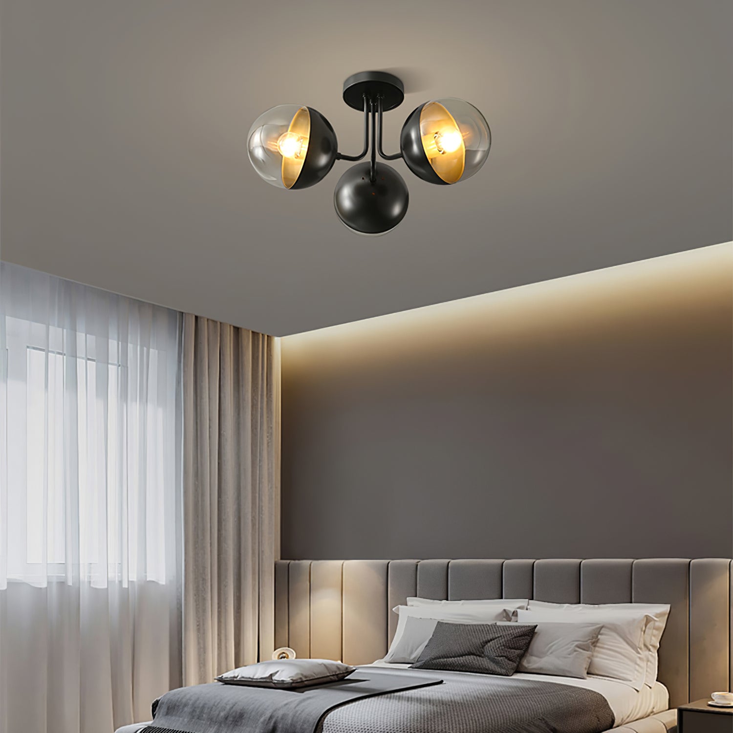OpulentBrass™ Deckenleuchte – Designer Kronleuchter aus Glas & Metall im Industrial-Look