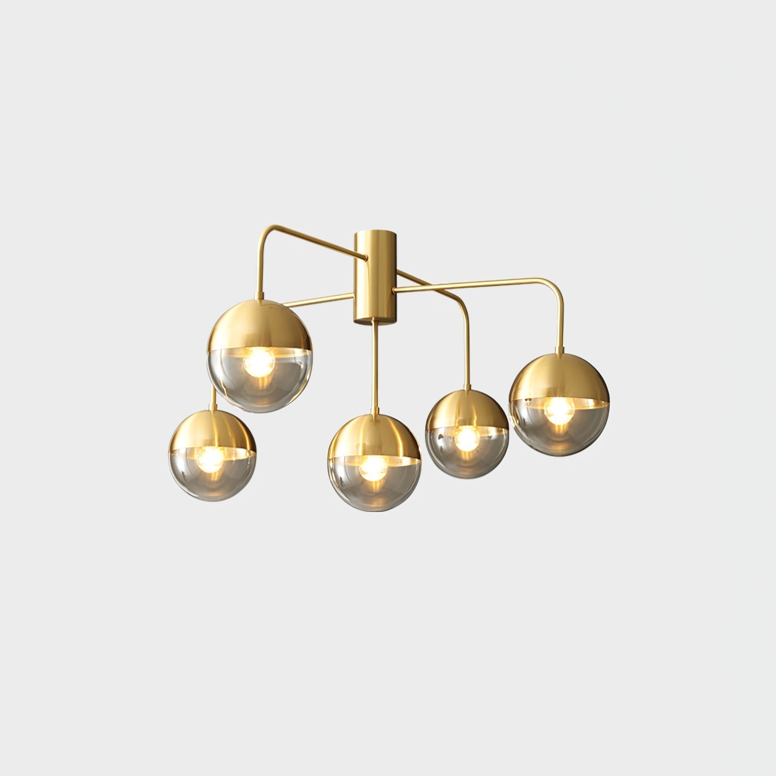 OpulentBrass™ Deckenleuchte – Designer Kronleuchter aus Glas & Metall im Industrial-Look