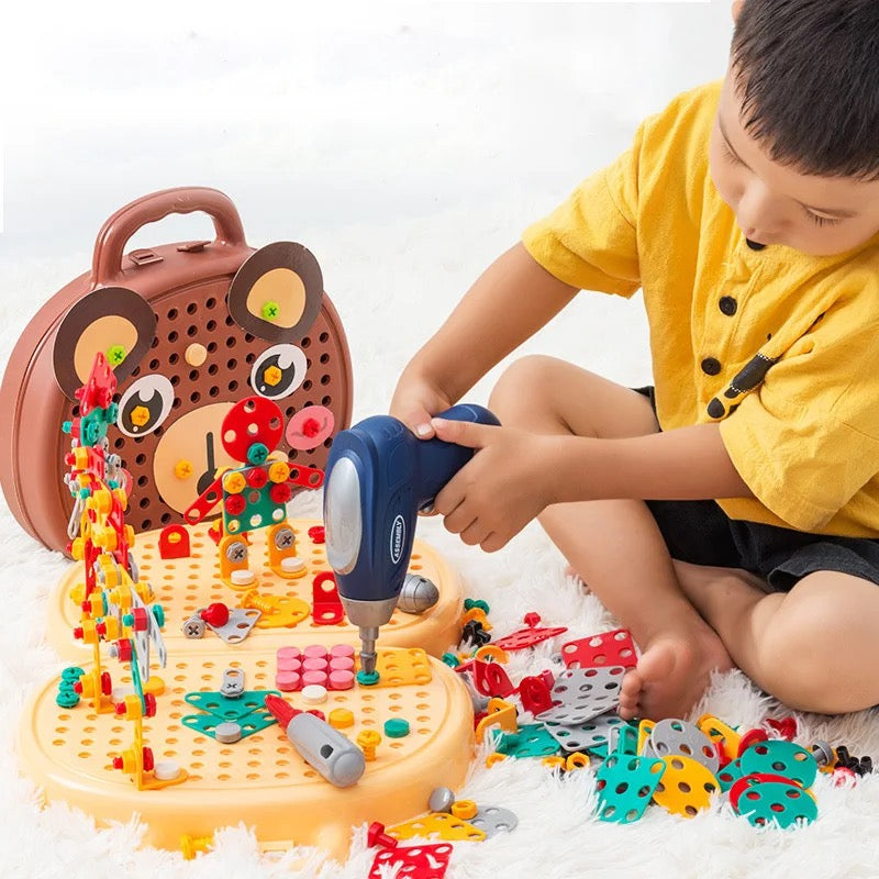 BuildMaster™ Kreatives Konstruktions-Spielset für Kinder mit Elektro-Bohrer